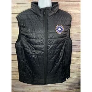 Men’s Quilted Vest Black Sleeveless Full Zip Comfort ONTARIO CANADA size 2XL